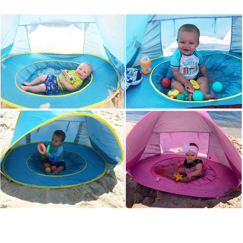 Baby & Toddler Beach Tent | UV Protection, Waterproof & Integrated Pool for Summer Fun