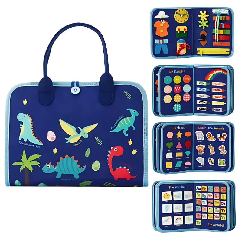 Toddler’s Busy Book – Montessori Sensory Activity Book & Busy Board for Early Learning and Fine Motor Skills