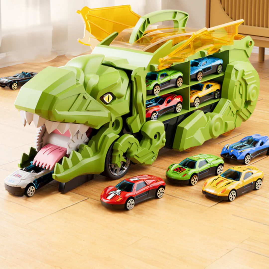 Dinosaur Car Play Truck | Transformative, Interactive & Clutter-Free Storage for Kids' Imaginative Play