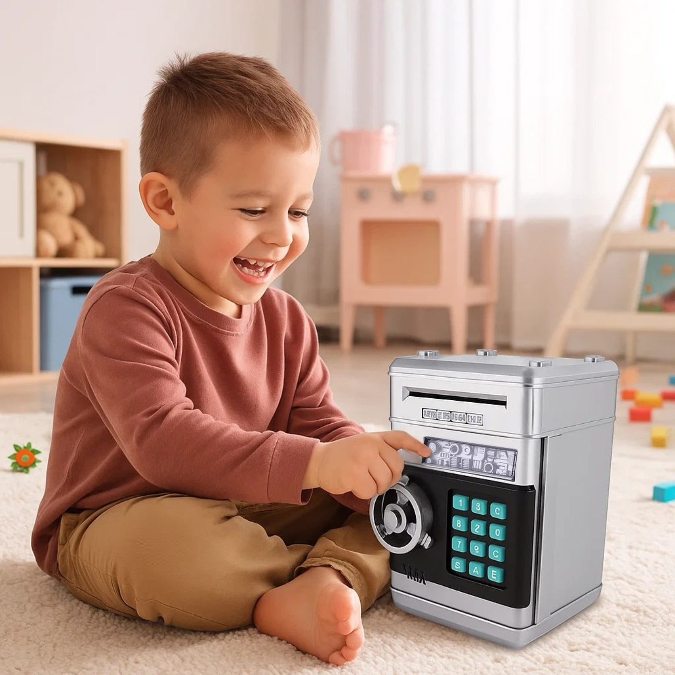Kids' Electronic Toy Safe | Interactive, Durable & Teaches Financial Responsibility for Fun Learning