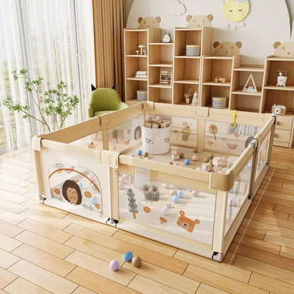 Baby Playpen | Soft, Durable & Colorful Animal Print Fence for Safe Indoor and Outdoor Play