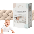 Airflow Cot Bumper Set - Cushioned Bumpers for Toddler Cribs & Beds
