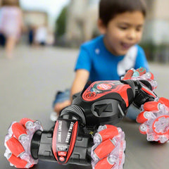 2-in-1 Remote Control Stunt Car with Hand Control & Extra Remote for Kids and Adults, Perfect for Indoor and Outdoor Play