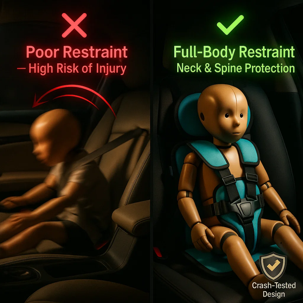 Portable Car Seat Safety Harness - Safe Booster for Travelling Children's