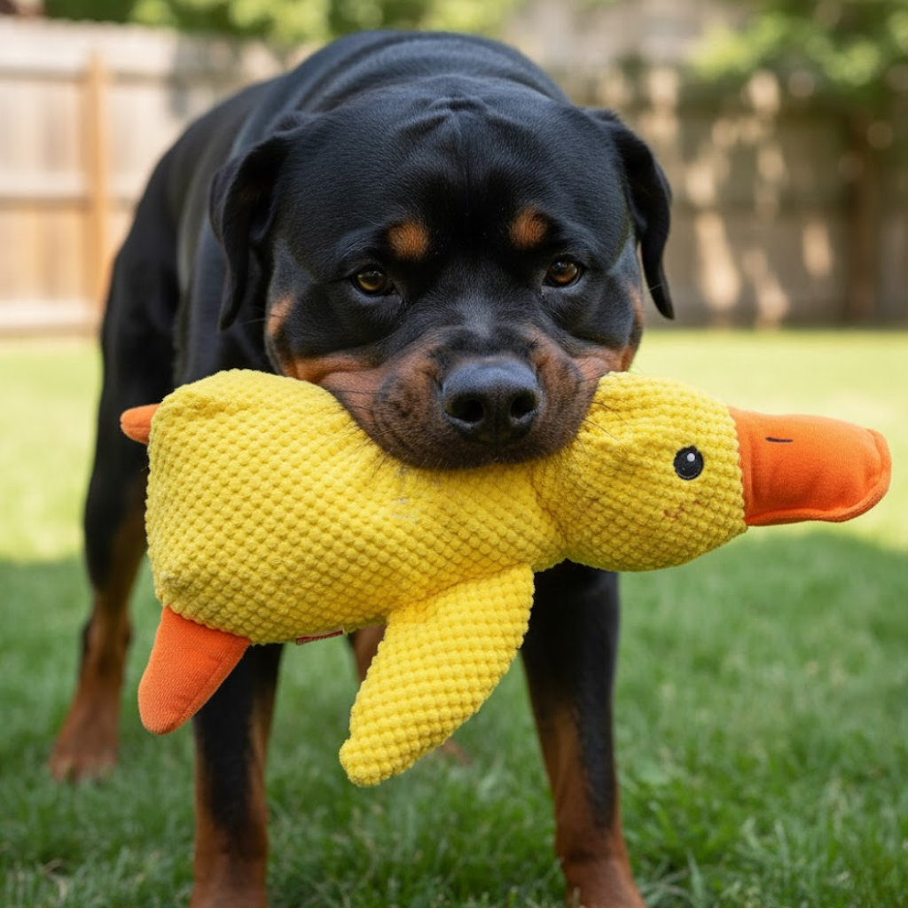 Indestructible Dog Toy Calming Duck | Stress Relief Plush