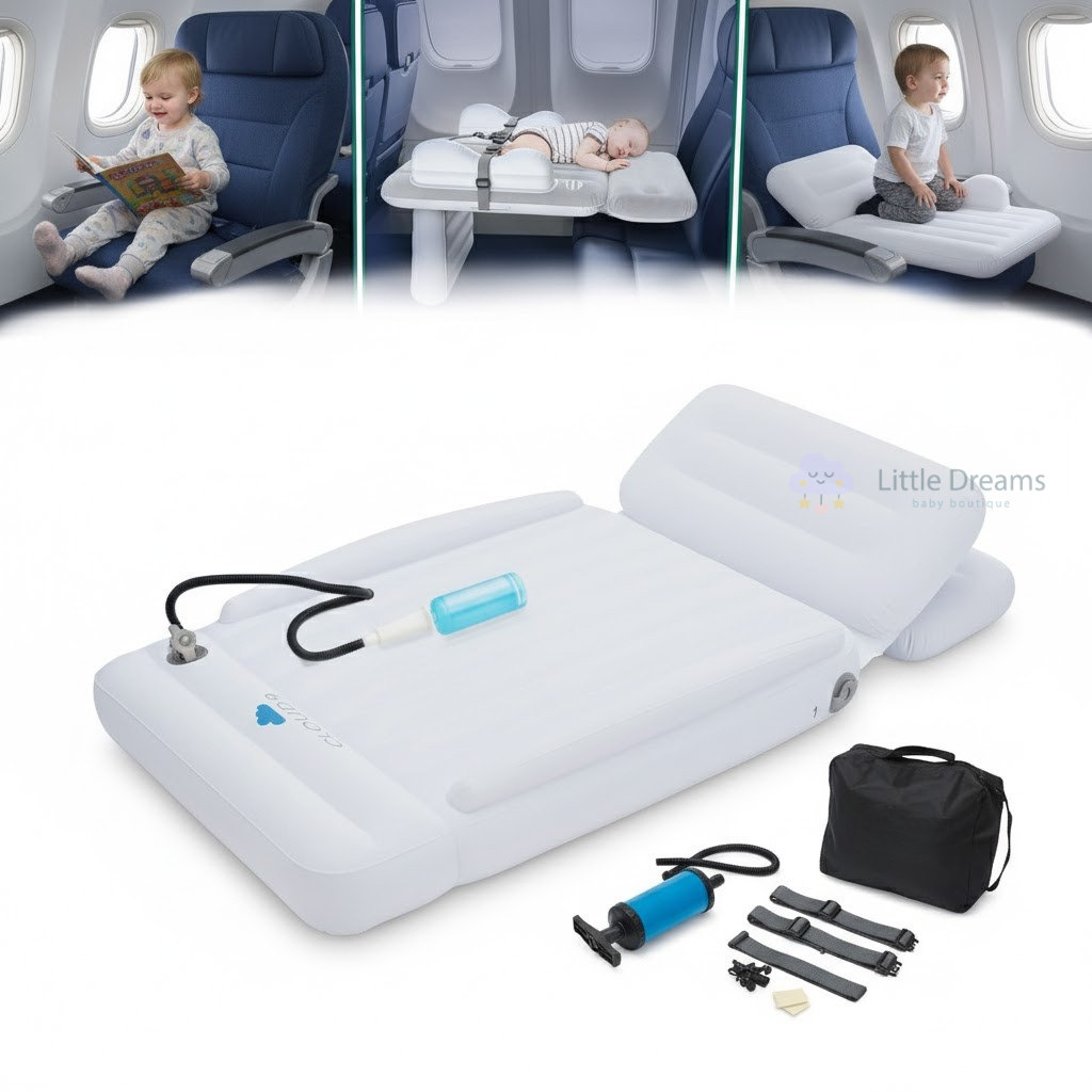 Blow Up Plane Bed Kids Air Mattress | Lightweight, Quick-Inflating & Ideal for Travel on Airplanes and Cars