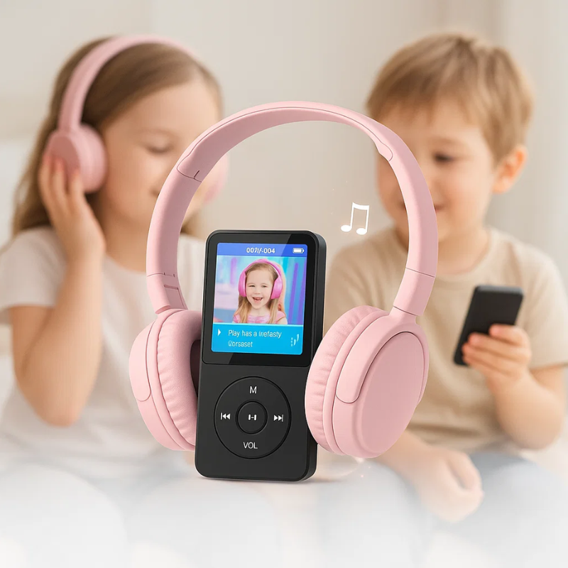 Kids' MP3 Player with Headset | HiFi Sound, 8GB Storage & No Internet Required for Music, Videos & Ebooks