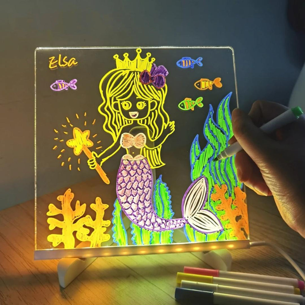 LED Night Light Drawing Board | Creative, Eco-Friendly & Soothing for Kids' Bedrooms