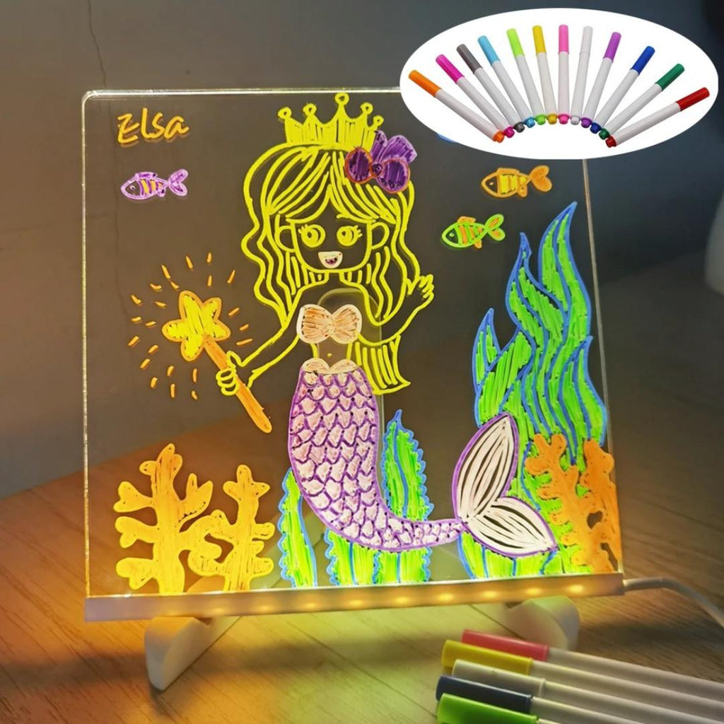 LED Night Light Drawing Board | Creative, Eco-Friendly & Soothing for Kids' Bedrooms