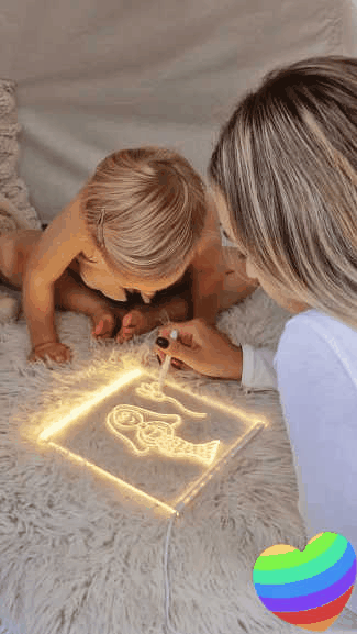 LED Night Light Drawing Board | Creative, Eco-Friendly & Soothing for Kids' Bedrooms