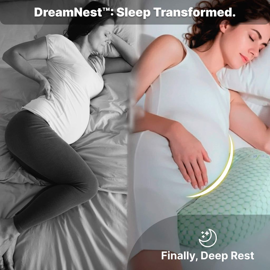 DreamNest™ | Pregnancy Pillow with Adjustable Support | Maternity Body Pillow for Back, Belly & Side Sleepers