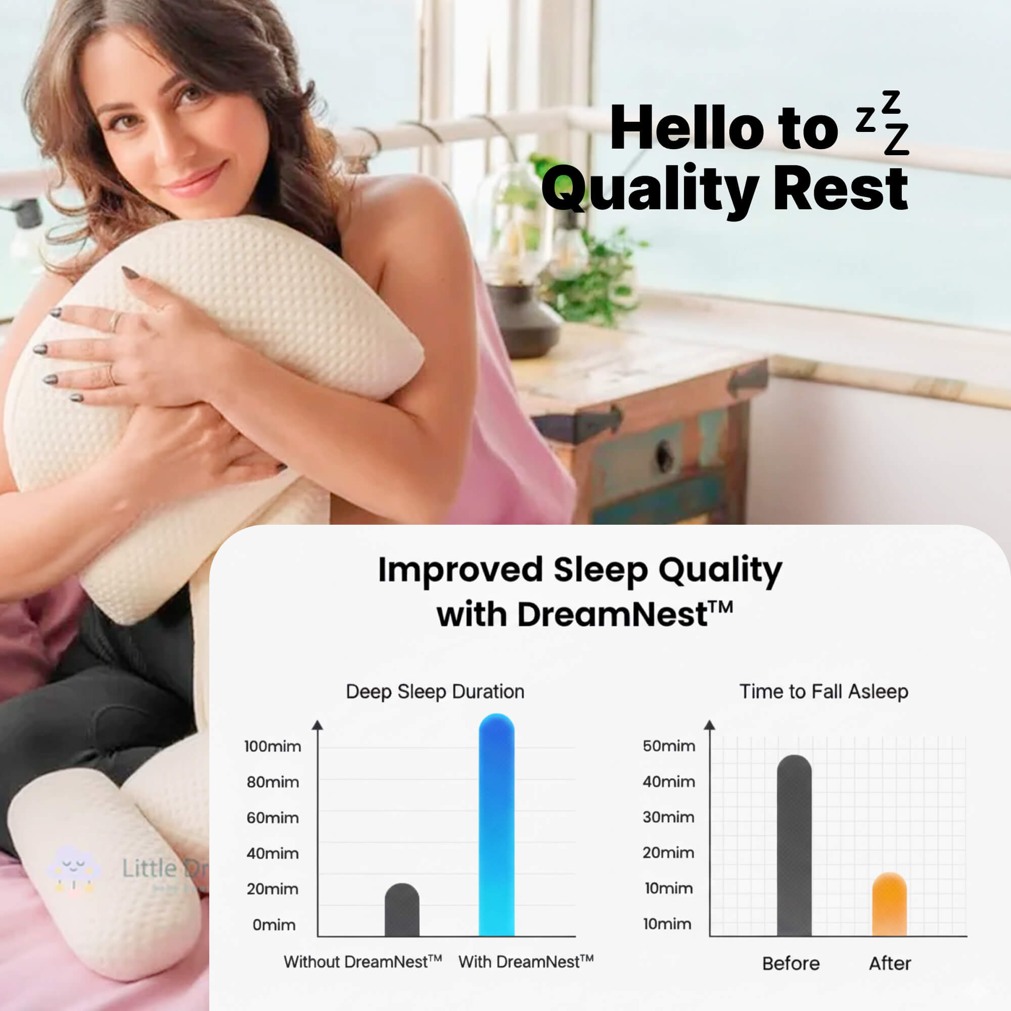 DreamNest™ | Pregnancy Pillow with Adjustable Support | Maternity Body Pillow for Back, Belly & Side Sleepers