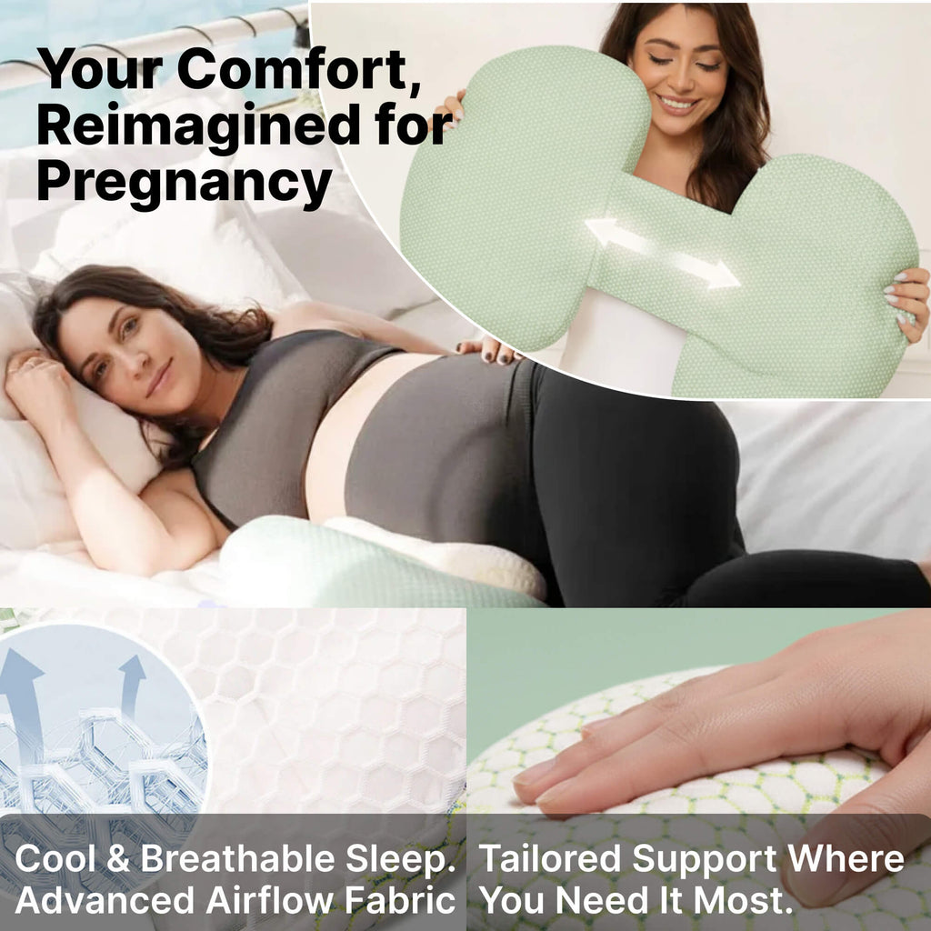 DreamNest™ | Pregnancy Pillow with Adjustable Support | Maternity Body Pillow for Back, Belly & Side Sleepers