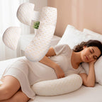 DreamNest™ | Pregnancy Pillow with Adjustable Support | Maternity Body Pillow for Back, Belly & Side Sleepers