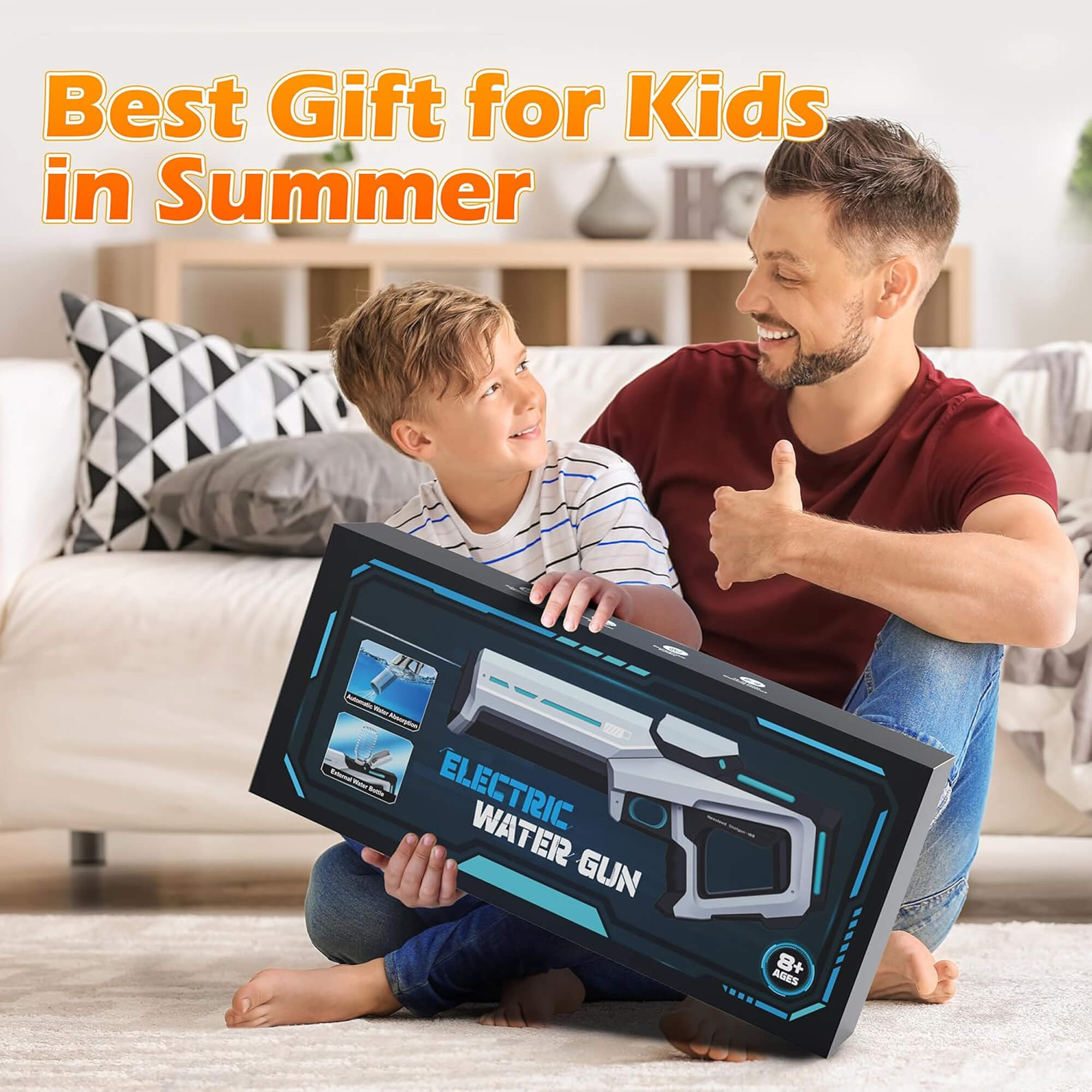 Electric Water Gun | Powerful Motor, Automatic Operation & Large 1000ml Tank for Adults' Water Battles