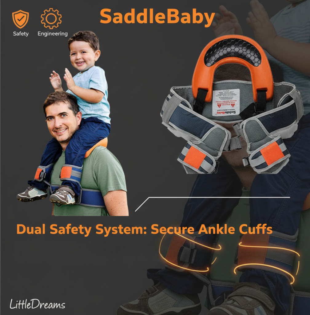 Ergonomic Shoulder Backpack Carrier for Toddlers | Lightweight Hands-Free Hiking Seat with 360° Panoramic View and Dual-Safety Ankle Straps