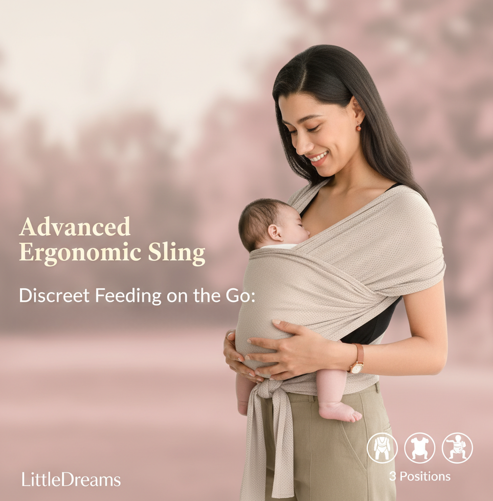 Advanced Ergonomic Baby Sling | T-Shirt Style Slip-On Carrier for Newborns & Preemies with Orthopaedic Hip Support