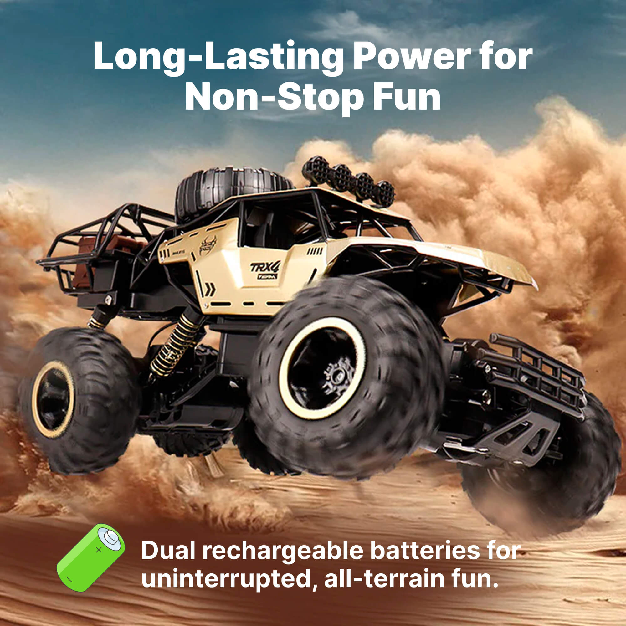 Extra Large Monster Truck RC | High-Speed 52 km/h, LED Lights & Off-Road Capability for Kids and Enthusiasts