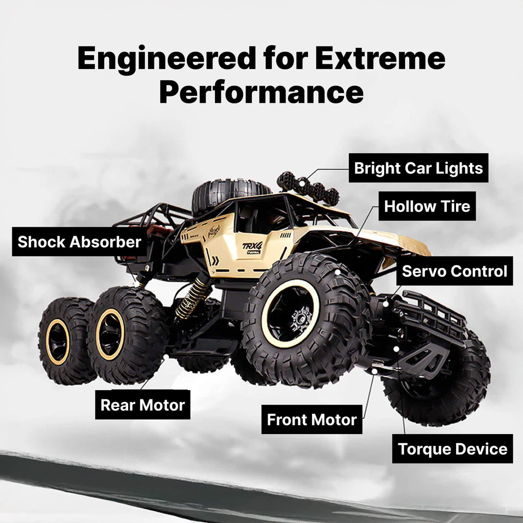 Extra Large Monster Truck RC | High-Speed 52 km/h, LED Lights & Off-Road Capability for Kids and Enthusiasts