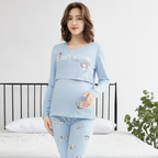 Maternity Pajamas for Women | Stretchy, Breathable & Effortless Nursing Access for Pregnancy and Postpartum Comfort