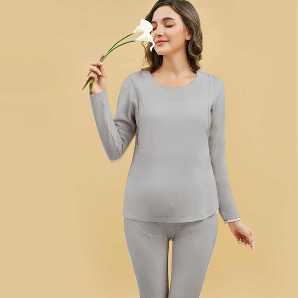 Maternity Pajamas for Women | Stretchy, Breathable & Effortless Nursing Access for Pregnancy and Postpartum Comfort