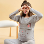 Maternity Pajamas for Women | Stretchy, Breathable Fabric with Effortless Nursing Access for Pregnancy & Nighttime Feedings