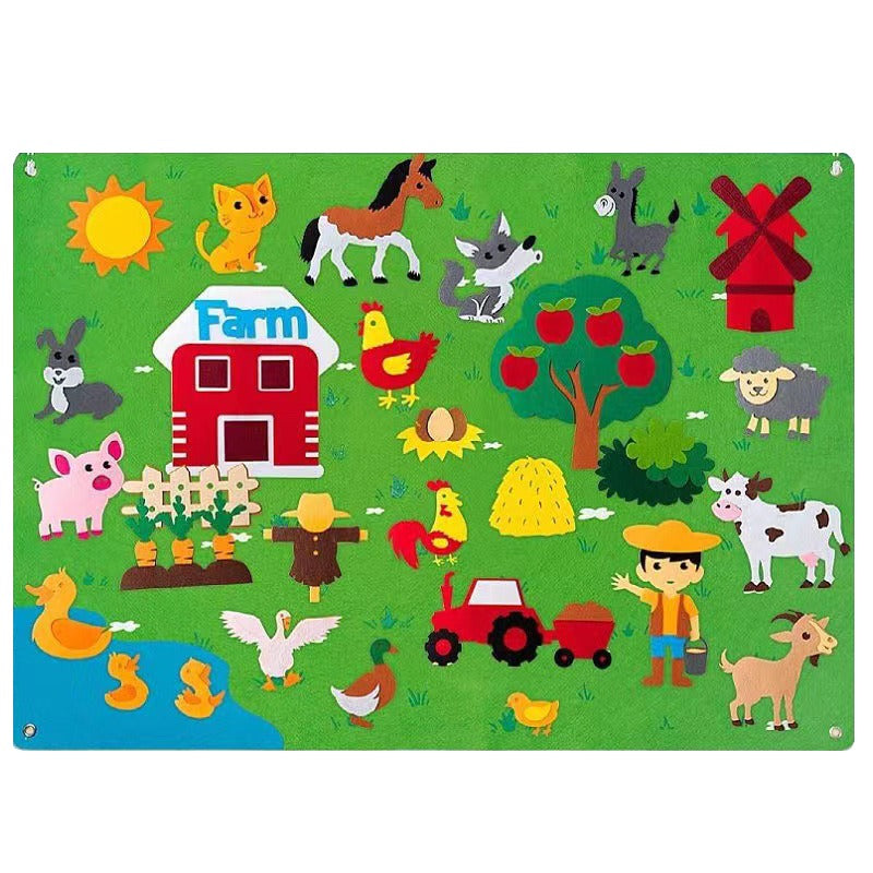 FeltWorlds Interactive Imagination Playground – Fuzzy Felt Smyths Toys for Kids’ Creativity