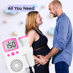 Fetal Heart Rate Doppler with Enhanced Sensitivity - Clear and Precise Heartbeat Readings for Expecting Parents to Stay Connected with Their Baby