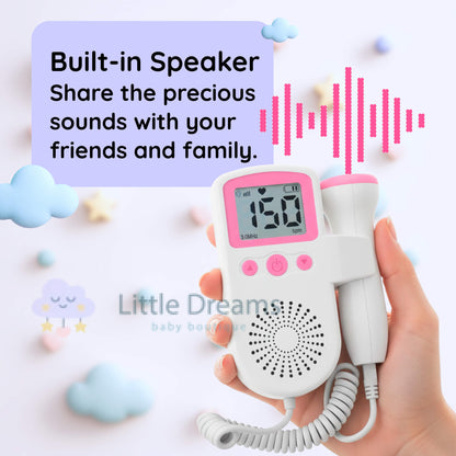 Fetal Heart Rate Doppler with Enhanced Sensitivity - Clear and Precise Heartbeat Readings for Expecting Parents to Stay Connected with Their Baby