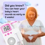 Fetal Heart Rate Doppler with Enhanced Sensitivity - Clear and Precise Heartbeat Readings for Expecting Parents to Stay Connected with Their Baby