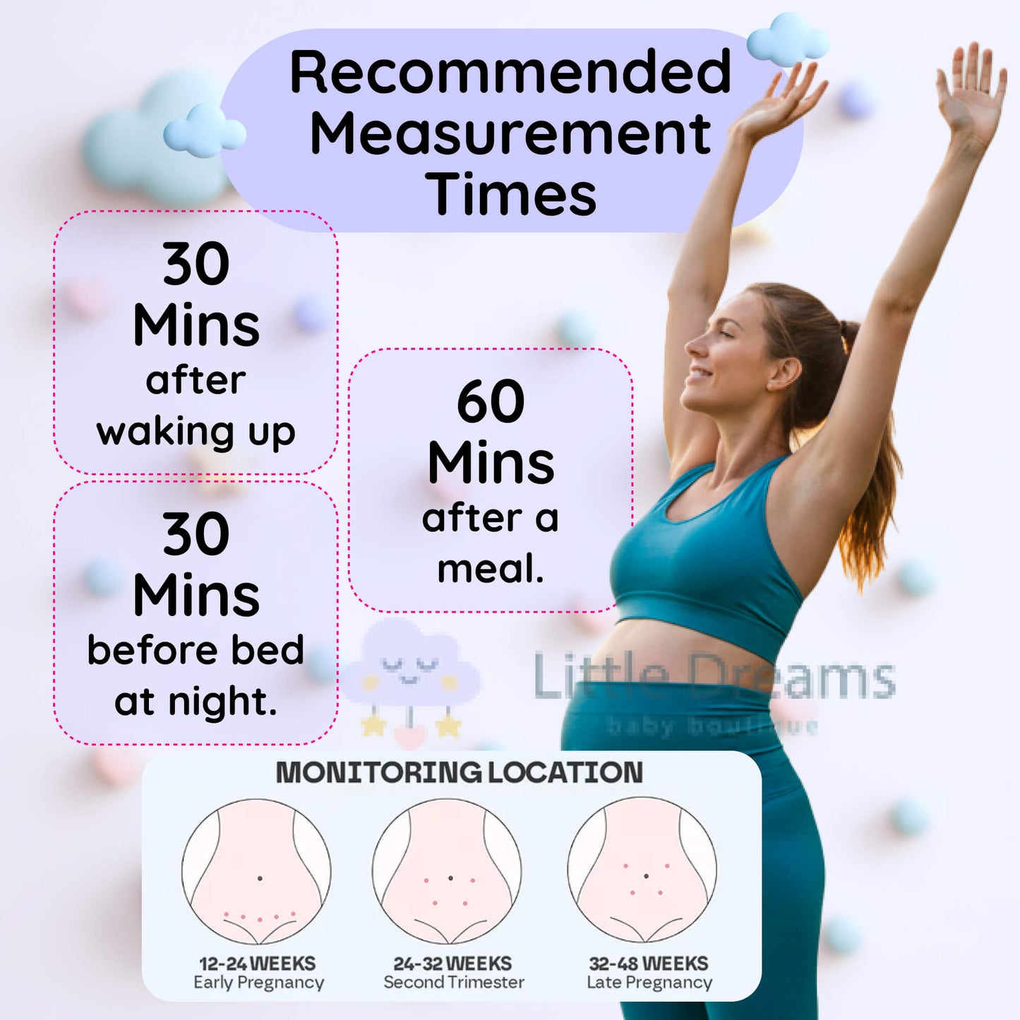 Fetal Heart Rate Doppler with Enhanced Sensitivity - Clear and Precise Heartbeat Readings for Expecting Parents to Stay Connected with Their Baby