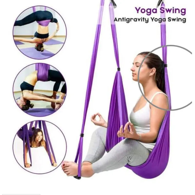 Flexible Aerial Silk Yoga Hammock Swing | Adjustable, Durable & Ideal for Home Workouts and Aerial Yoga