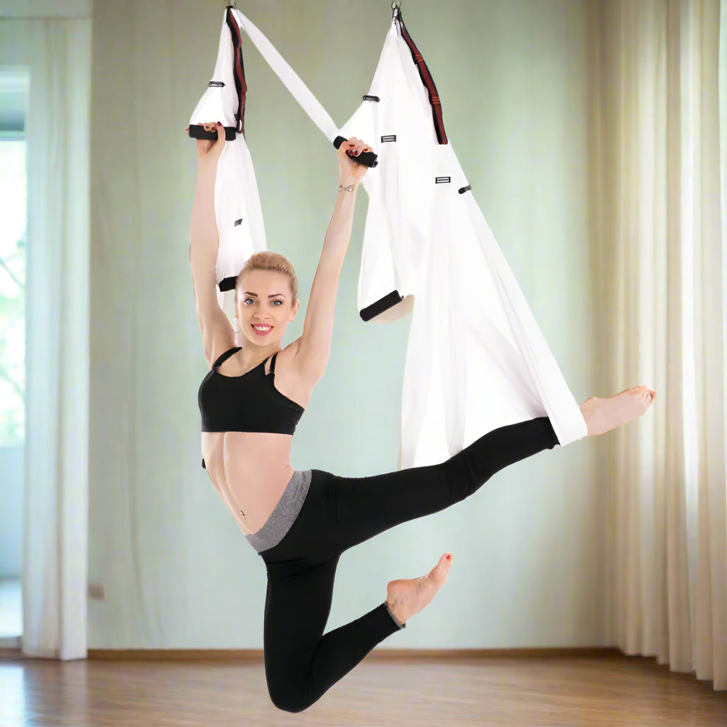 Flexible Aerial Silk Yoga Hammock Swing | Adjustable, Durable & Ideal for Home Workouts and Aerial Yoga