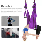 Flexible Aerial Silk Yoga Hammock Swing | Adjustable, Durable & Ideal for Home Workouts and Aerial Yoga
