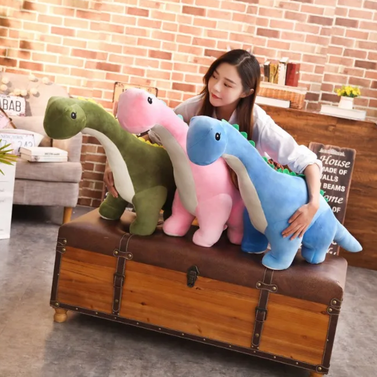 Giant Stuffed Dinosaur Teddy Dino Plush Animal Toy