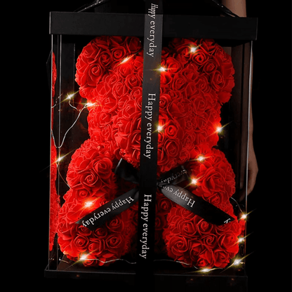 Roses Teddy Bear Red Pink White Rose Flowers