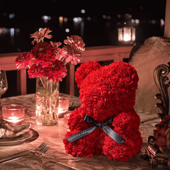 Roses Teddy Bear Red Pink White Rose Flowers