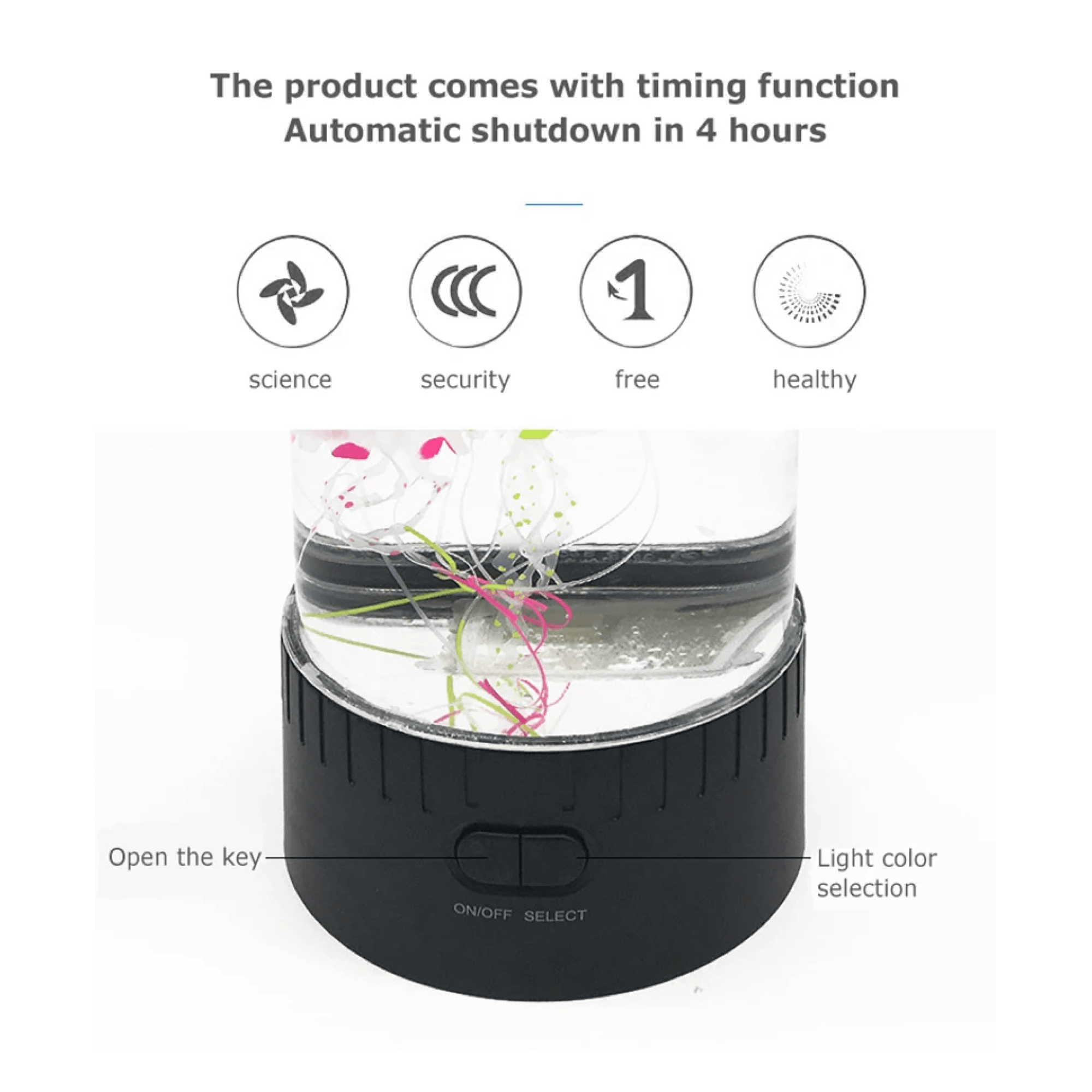 Jellyfish Aquarium Tank Lighting Lava Lamp Fake Jellyfish