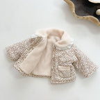 Girls' Floral Teddy Winter Coat | Baby Jacket Soft, Lace Collar & Warm for Ages 6 Months to 3 Years