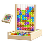 Wooden Tetris Game | Sustainable Design with Colorful Pieces for Family Fun and Cognitive Skill Development