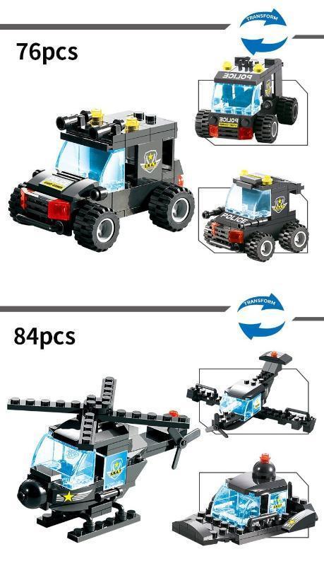 PowerForce Building Blocks Set | Durable Police Truck & Base for Creative Play and Adventure for Kids Aged 6 and Up