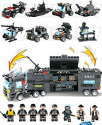 PowerForce Building Blocks Set | Durable Police Truck & Base for Creative Play and Adventure for Kids Aged 6 and Up