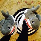 Fuzzy Shark Slippers