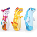 Inflatable Thickened Punching Boxing Bag for Kids - Animal Pattern Fitness Equipment for Home Play and Exercise