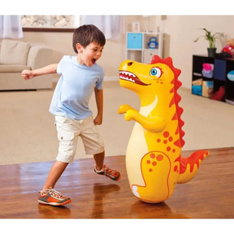 Inflatable Thickened Punching Boxing Bag for Kids - Animal Pattern Fitness Equipment for Home Play and Exercise