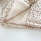 Girls' Floral Teddy Winter Coat | Baby Jacket Soft, Lace Collar & Warm for Ages 6 Months to 3 Years