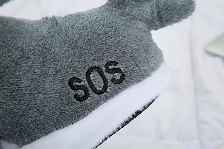 Fuzzy Shark Slippers