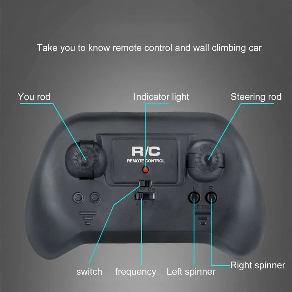 Anti Gravity Remote Control Car | Wall Mode, 360-Degree Stunts & LED Lights for Kids' Indoor Adventures