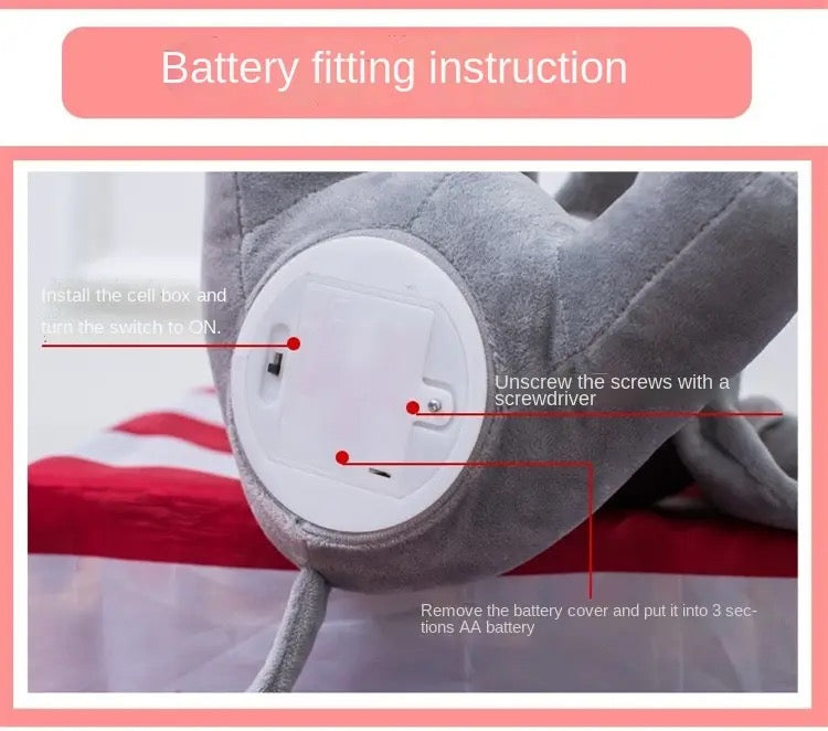 WhimsyPaw™ | Interactive Plush Elephant Toy for Kids | Soft Cuddly Stuffed Animal for Playtime & Comfort