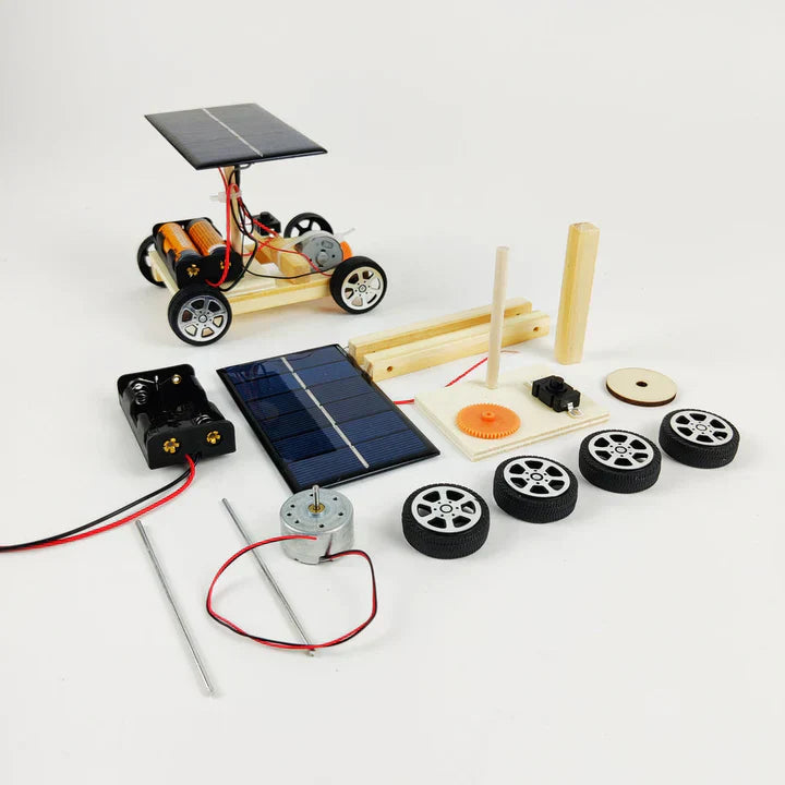 Race Car Construction Kit | Solar-Powered, Battery-Operated & Ideal for Learning About Renewable Energy